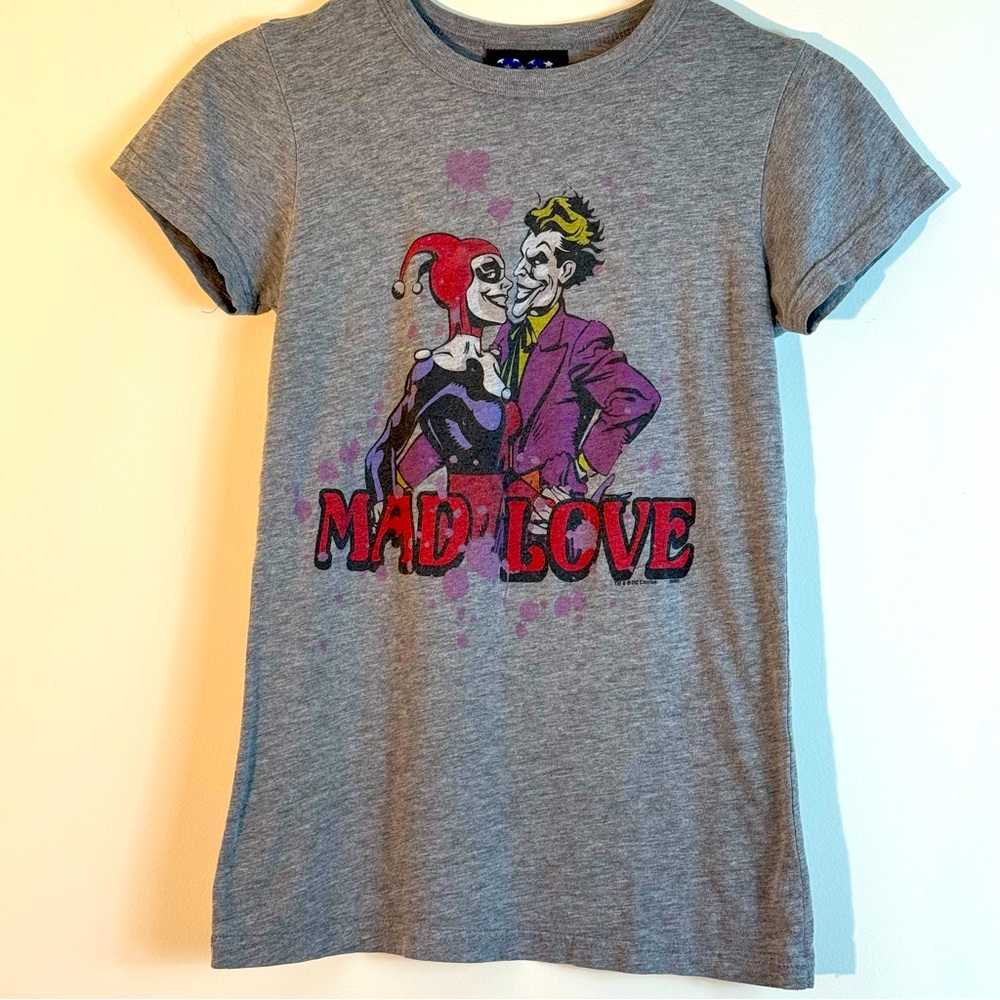 Junk Food Mad Love Joker Harley Quinn Graphic Tee Shirt